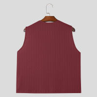 Camiseta De Hombre 2024 INCERUN Color Sólido V-Neck Sin Mangas Estilo Casual Verano Talla S-5XL Ropa De Calle Malla Pura - details 8