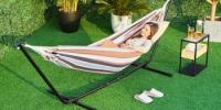 Hamaca con Soporte Ajustable 310/320/330 * 101 * 101,5 cm con Bolsa de Transporte 1-2 Personas Carga 200kg Hamaca para Playa Patio Jardin - details 2