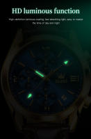 Reloj De Pulsera Para Hombre OLEVS 2872 Cronógrafo Resistente Al Agua Con Correa De Cuero Luminoso Y Manos Luminosas Reloj De Cuarzo Deportivo De Lujo - details 14