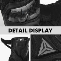 Guantes De Motocicleta Para Hombre Cuero Genuino Antideslizante Toque De Pantalla Completo Protección De Muñeca Y Dedos Fibra De Carbono - details 4