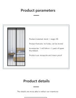 Cortina Magnética Para Puerta 100x210CM Repelente De Mosquitos Y Bugios Cierre Automático Telas Antipolvo Para Ventanas Y Puertas - details 6