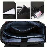 Mochila impermeable de tela Oxford para hombre, bolsa para ordenador portátil de 14 y 15,6 pulgadas con puerto de carga Usb, impermeable con cremallera, para viaje al aire libre y autobús - details 2