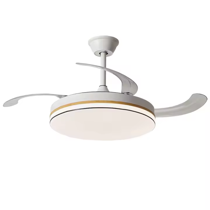 Hola led Ventilador de Techo LED 42" Blanco – 60W, 6 Velocidades, Motor DC Silencioso, Luz Regulable en Color, con Mando - 1