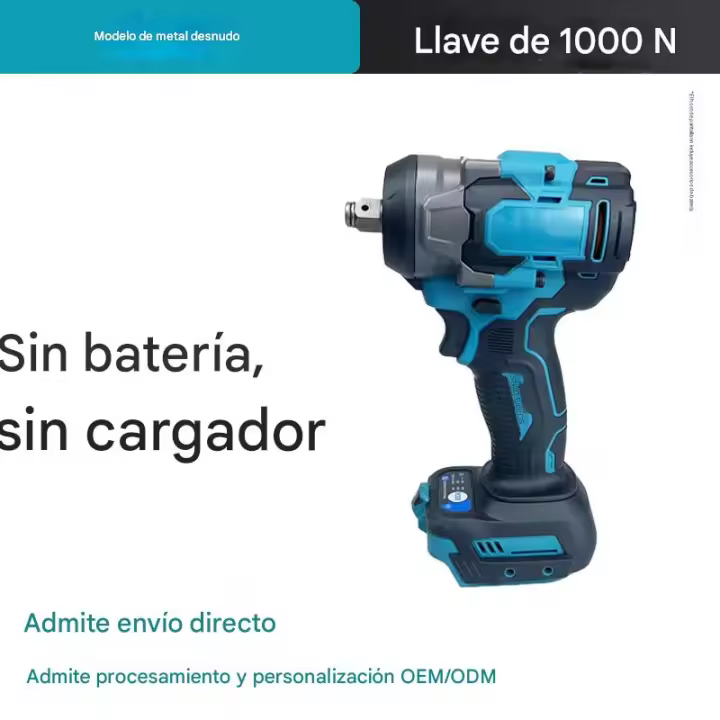 Llave de Impacto Eléctrica sin Escobillas 500Nm - Herramienta Profesional con Batería de Litio, Alta Torque para Talleres y Uso Industrial - 1