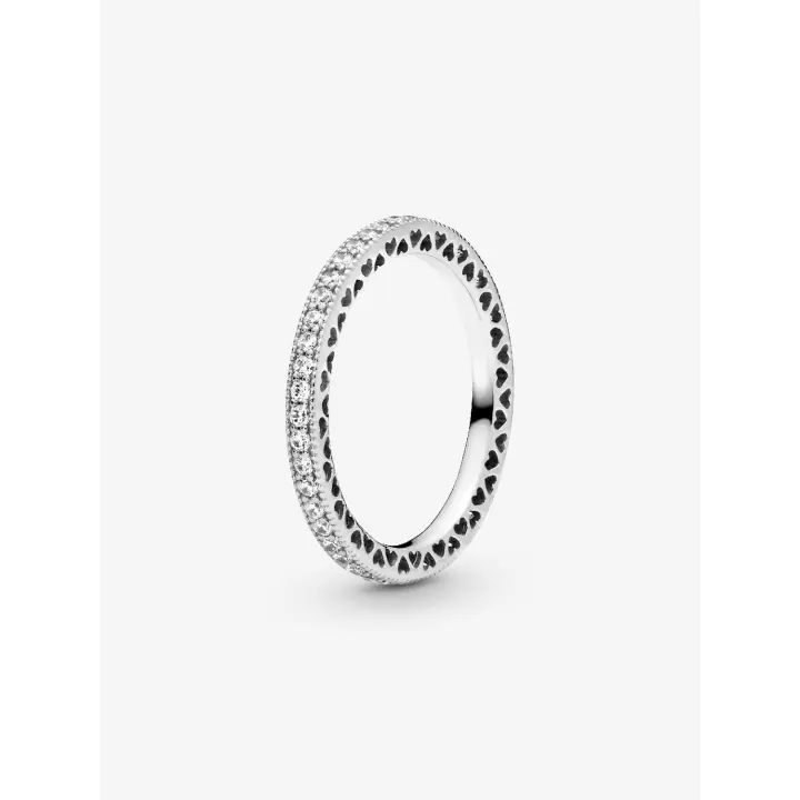 Pandora - Anillo Brillo y Corazones-Plata de Lei - 1