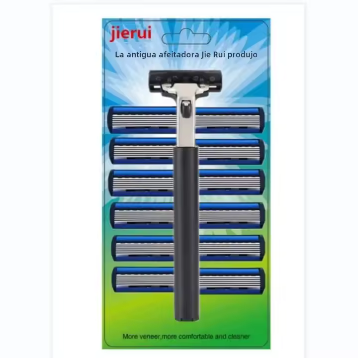 Afeitadora Manual De 12 Hojas Para Hombres Cabezas Reemplazables De Seis Capas Acero Inoxidable No Daña La Piel Fácil De Transportar - 1