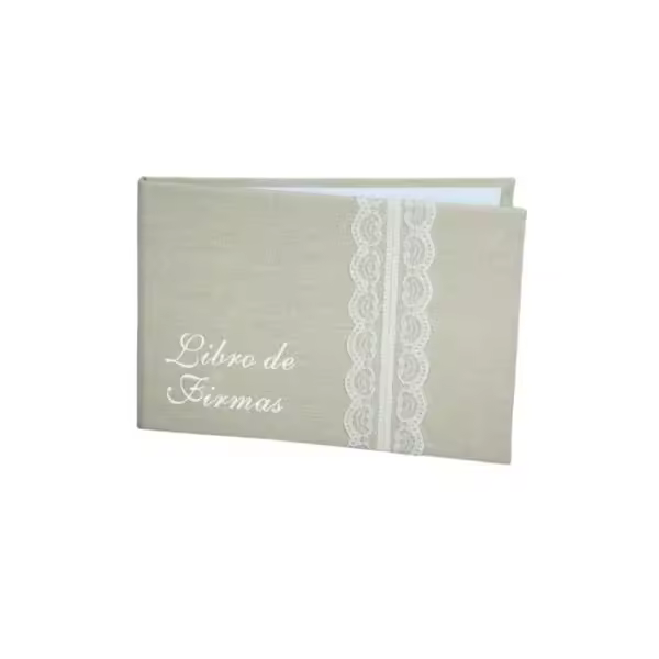 Disok Libro de Firmas Yute para Bodas - 1