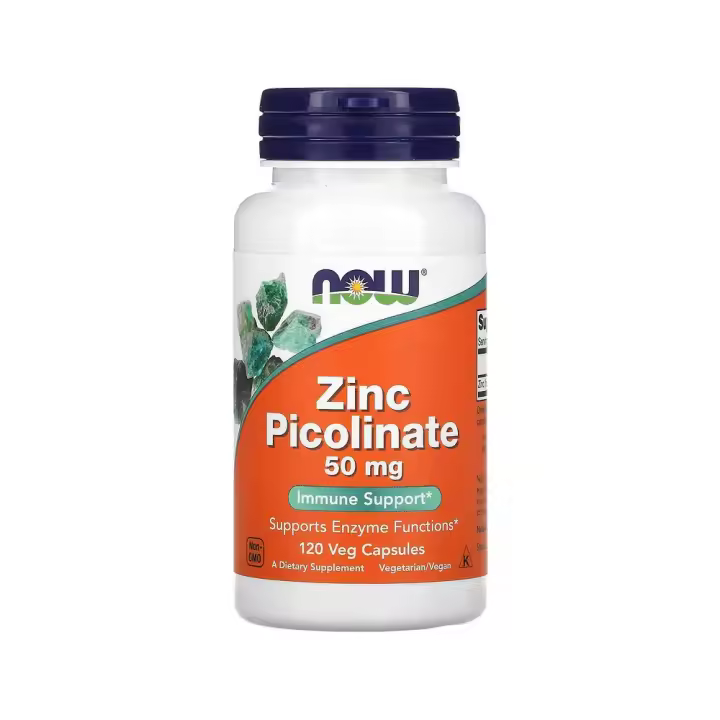 Picolinato de zinc, 50 mg, 120 cápsulas vegetales de NOW Foods - 1