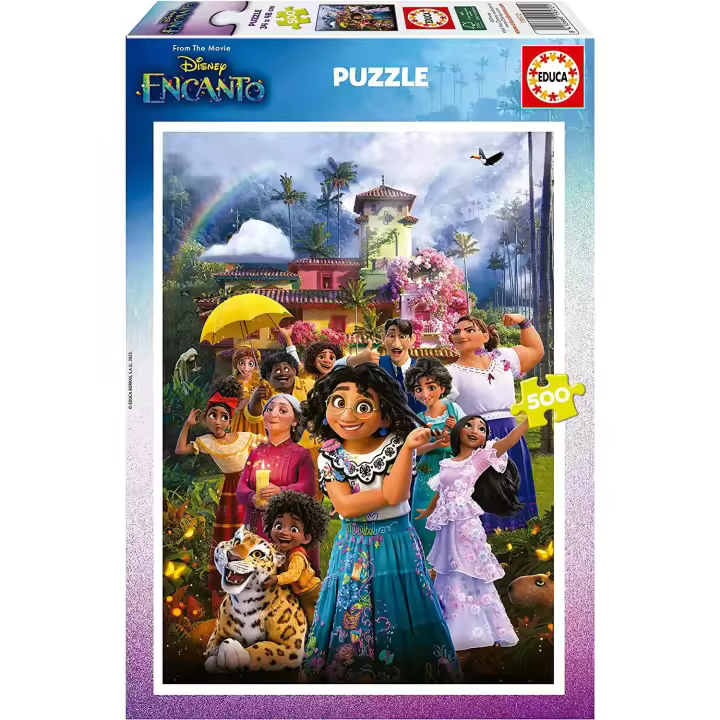 Educa - Disney Encanto  Puzzle de 500 Piezas. Medida  34 x 48 cm. Incluye Cola Fix Puzzle + 11 años ref.19572 - 1