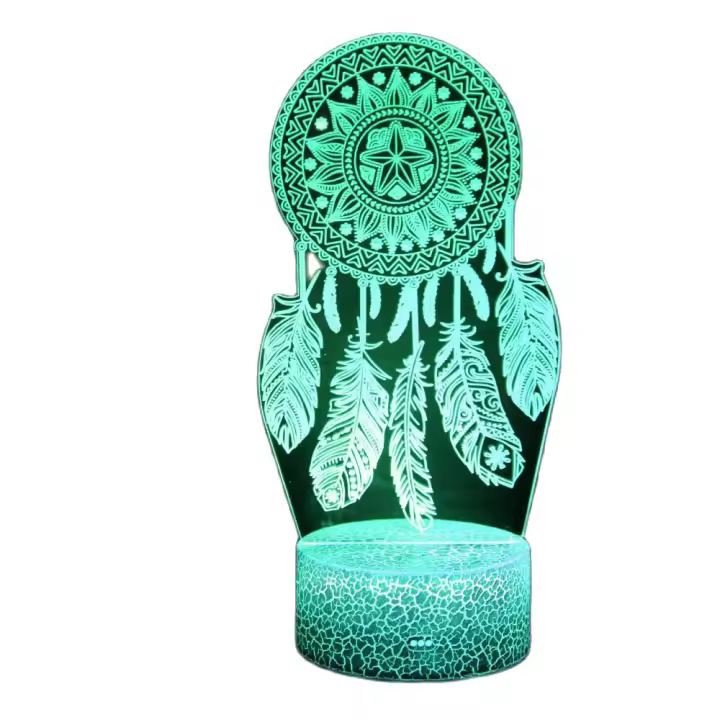 Lámpara Nocturna LED 3D Soñador Control Remoto 16 Colores Cambiando Regalo Para Niñas Decoración De Habitación Con Luz De Mesa - 1
