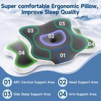 Almohada Cervical de Espuma Viscoelastica Memory Almohada Orthopedic para Soporte de Cuello Almohadas Ergonómico para Dormir de Lado y Boca Arriba 65*40*14/10cm - details 3