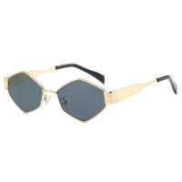 Gafas De Sol Para Mujer Estilo Vintage 2024 Marcas Distintas Marco De Metal Único Punk Gafas De Ojos Unisex Diseño Poligonal - details 4