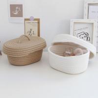 Cesta De Almacenamiento De Hilo De Algodón Oval Para Juguetes De Niños Caja De Organización De Escritorio Caja De Almacenamiento De Cosméticos Y Llaves - details 4