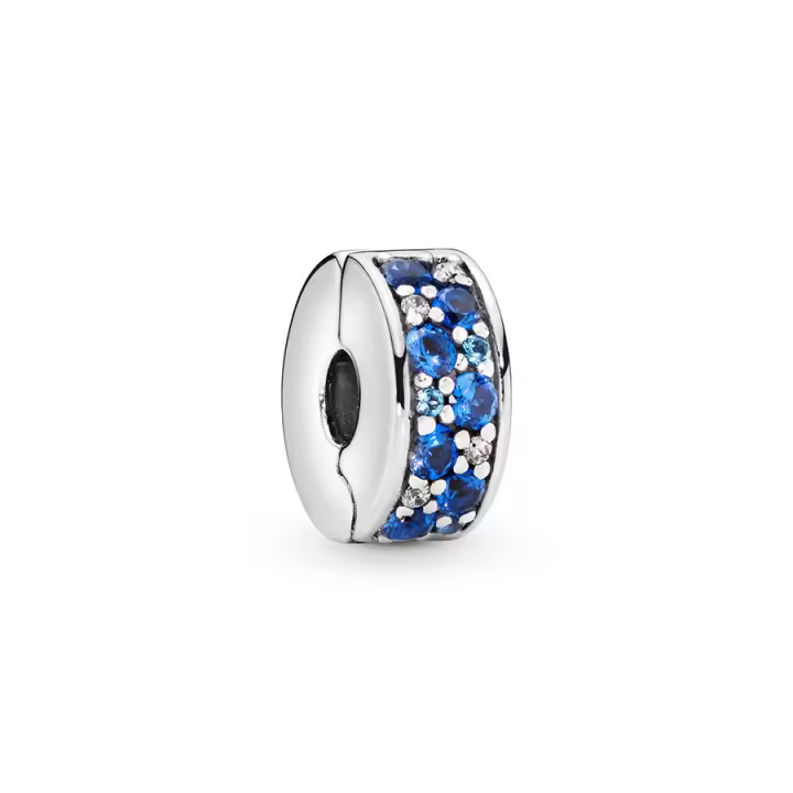 Pandora Joyería Charm Clip Pavé Azul 791817NSBMX , para Mujer, Hombre, Unisex - 1
