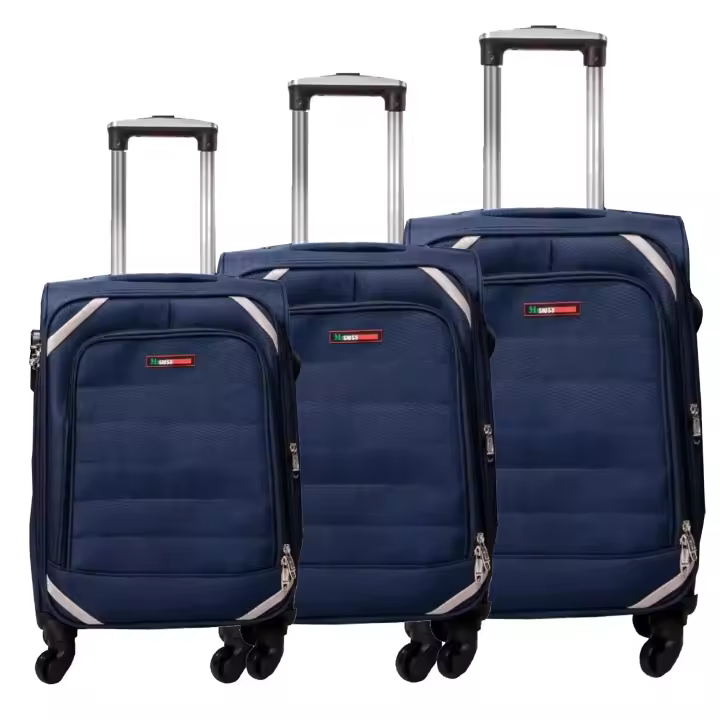 Mi CaConjunto de 3 maletas,Maleta de viaje de 20, 24 y 28 pulgadas, con carrito de tela Oxford, Maleta de equipaje rodante, Valise,Ligera y Resistente, Cerradura Antirrobo Insertada Combinación de 3 dígitos, Ruedas Silenciosas 360º Giratorias - 1