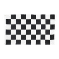 Bandera Cuadrada Chequera Negra Y Blanca De 90x150cm Para Decoración Material Poliéster Estilo Colgante Personalizable - details 0
