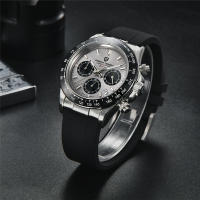 Reloj De Cuarzo Para Hombre PAGANI DESIGN Con Cristal De Zafiro Auto Fecha Cronógrafo Resistente Al Agua Acero Inoxidable Lujo - details 13