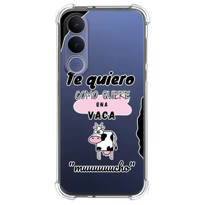 Funda Silicona Antigolpes para Vivo V70 FE diseño Vaca Dibujos - 1