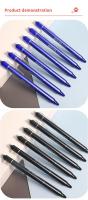 Juego De Bolígrafos Gel Retráctiles Con Recambios 0.5mm Punta Bola Tinta Negra Azul Borrable Con Eraser Integrado Suministros De Oficina Examens Stationery - details 5