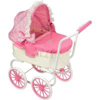 Carro de muñeca Reborn. Carrito de muñecas clásico Delux Reborn, en color rosa (9962) Incluye capazo con capota y cubre capazo. Fácil de montar, Calidad al mejor precio. De acuerdo a la normativa CE. +3 años - details 0
