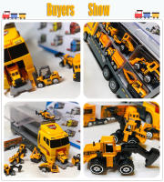 Camiones De Ingeniería De 12 En 1 Miniatura De Aleación Vehículo De Construcción Para Niños Juguetes De Cargador Y Excavadora Regalo Para Niños De 4 a 6 Años - details 1
