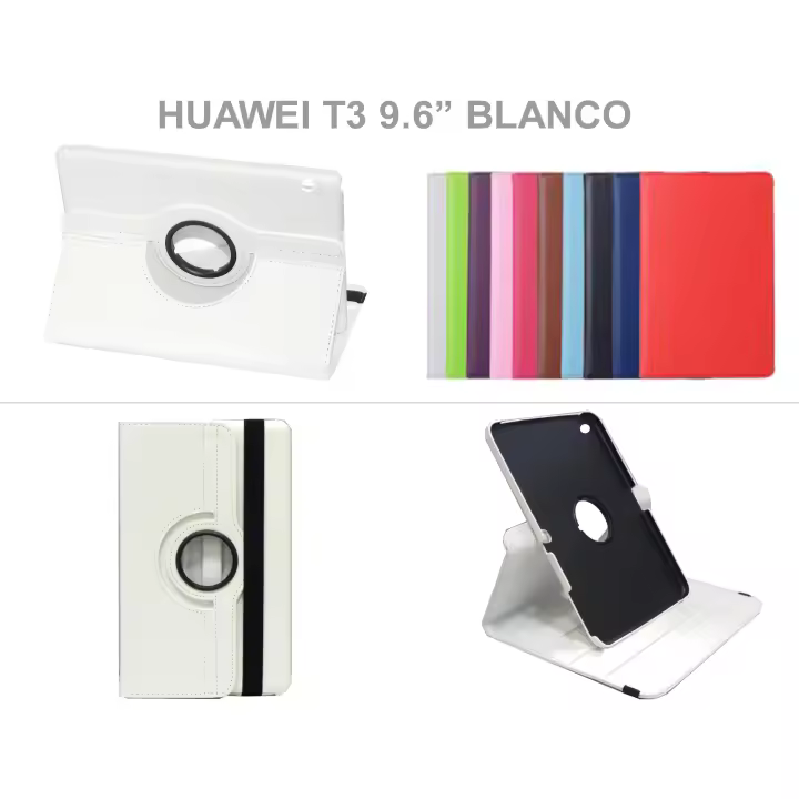 FGNS Funda de Tablet giratoria 360 Grados para HUAWEI Tab T3 9.6,Carcasa Cuero PU, Giratoria 360 Grados, Función de Soporte,   Book Cover，Funda polipiel. - 1