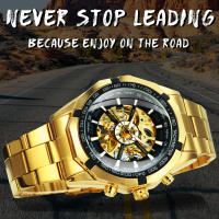 Reloj Mecánico WINNER Clásico Esqueleto Para Hombres Manos Luminosas Correa De Acero Inoxidable Marca De Lujo Forsining Reloj De Pulsera - details 9