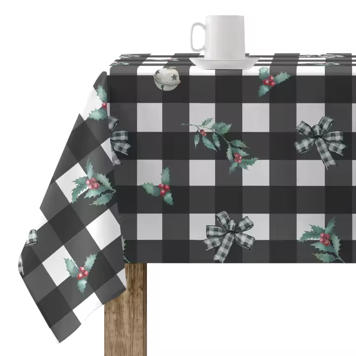 BL Belum | Mantel Navidad 250x140 cm 100% algodón resinado Antimanchas (Tacto no plastificado) Modelo Elegant Christmas 1 - 1