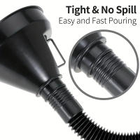 Funel De Combustible Automotriz Multifuncional Flexible 1 Pc Herramienta Antiefusión Para Recarga Y Cambio De Aceite Con Boca Ancha Y Manija - details 2