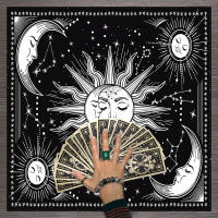 Mantel De Taro Con Doce Constelaciones Y Cielo Estrellado 1pc Decoración De Juego De Tarot Estilo Moderno Poliéster 100% - details 40