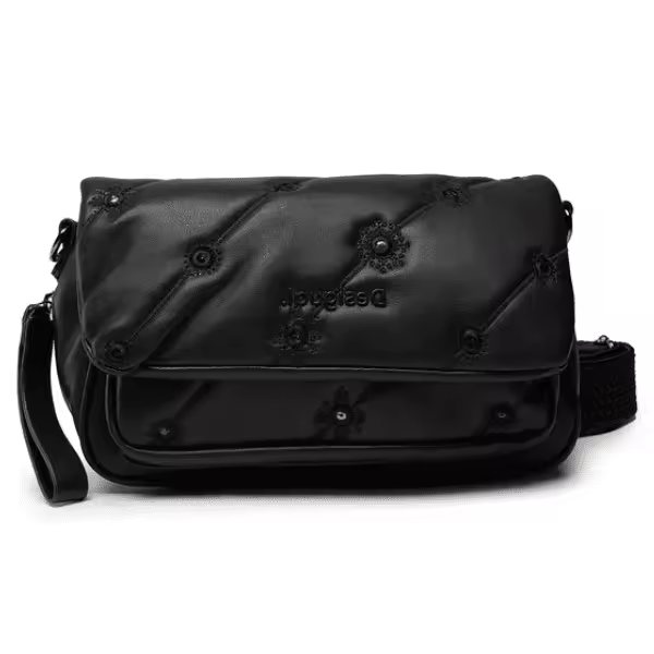 DESIGUAL - Bolso de Mujer Negro Bandolera Tromso Ojo de Tigre Pequeño - 1