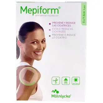 Mepiform Reductor De Cicatriz Silicona Lámina 5X7_5Cm 5Uds - 1