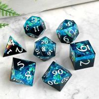 Molde De Dados Poliedros De Borde Afilado 7 Piezas Para Juegos De Mesa Molde De Silicona Para La Creación De Dados De Resina - details 5