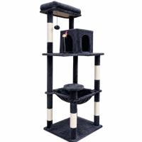 COTTECOTA- Árbol rascador para gatos de hasta 6 kg. Incluye casita, hamaca, plataformas y postes de sisal resistentes. Ideal para jugar, descansar y afilar uñas. Diseño estable, compacto y perfecto para interiores. - details 0