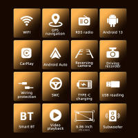 1 Din Android Car Radio Wireless CarPlay Android-Auto Wifi Bluetooth Handsfree GPS FM RDS USB 6.86" IPS Screen Head Unit BD6021A - details 2