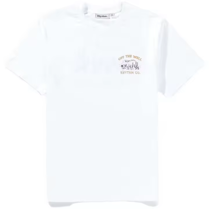 Camiseta de Manga Corta Rhythm Worn Path para hombre en color blanco - 1