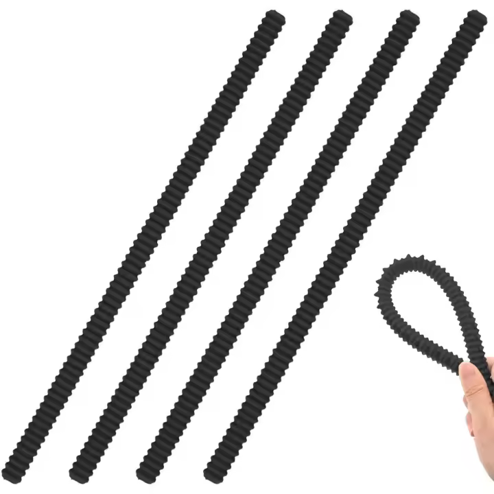 4Pack Oven Rack Covers, Safety Protection Toaster Baking Edge Shields - Fully Protect Against Burns and Scars (Black) - 1