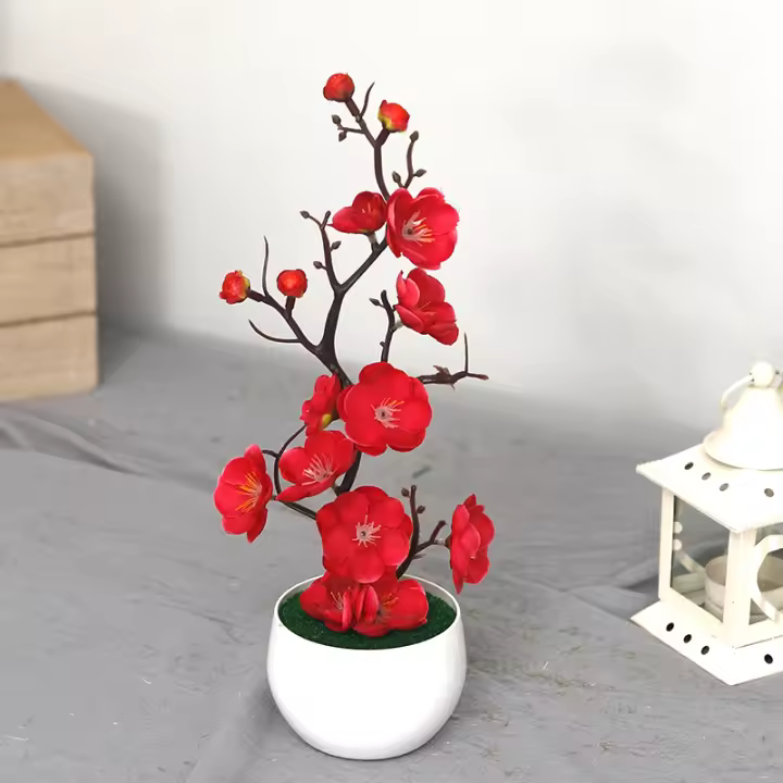 Planta Artificial De Bonsái De 30 Cm Arbol Simulación En Maceta Flores Falsas Ornamentos De Mesa Para Decoración De Hogar Y Jardín De Hoteles - 1