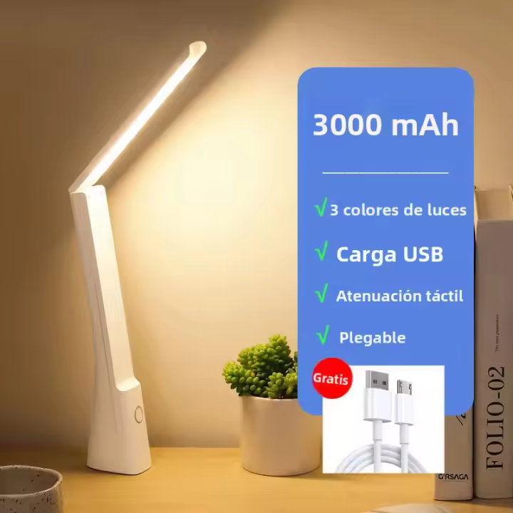 Lámpara De Escritorio Plegable LED Táctil Dimmer Para Hogar Inteligente Luz Nocturna Dormitorio Lectura Estudiante Recargable Protección Ocular - 1