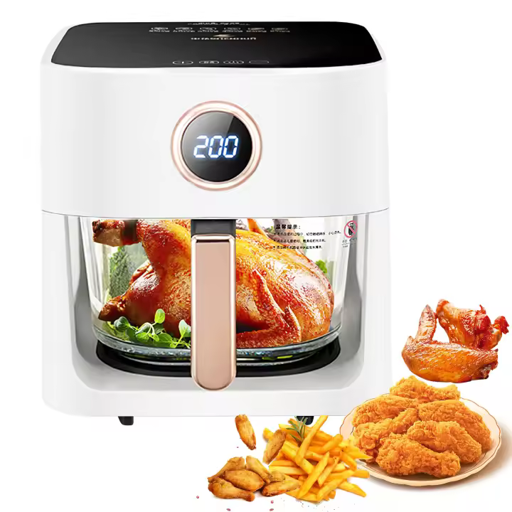 Freidora Eléctrica1200W Freidora Doméstica 6L Tipo Táctil Mini Horno Eléctrico Uso Visible Freidora Fácil de Instalar - 1