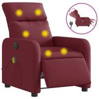 vidaXL Sillón reclinable de masaje eléctrico tela Gris claro, Gris oscuro, Negro Sillon Dormitorio Sillon Comodos Silla Relax Sillón Sofá - details 5