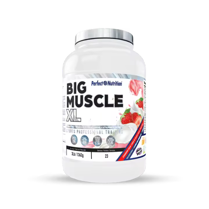 Perfect Nutrition - Big Muscle XL de Original Line te ofrece una fórmula avanzada para desarrollar masa muscular de manera eficiente y equilibrada. *3 Sabores* 1362g* - 1