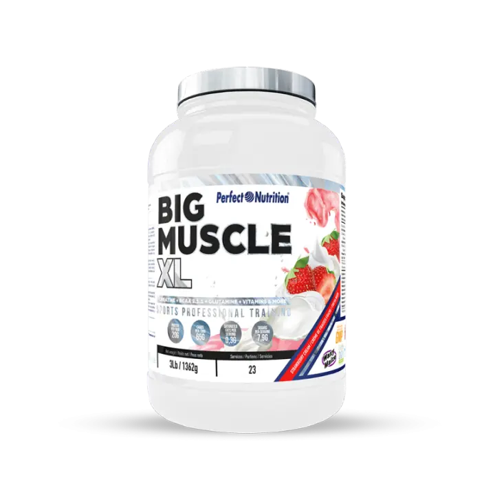 Perfect Nutrition - Big Muscle XL de Original Line te ofrece una fórmula avanzada para desarrollar masa muscular de manera eficiente y equilibrada. *3 Sabores* 1362g* - 1