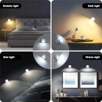Lámpara De Pared LED Con 3 Niveles De Brillo Y 3 Modos De Color Luz De Pared Batería Operada 360° Giratoria Control Táctil - details 10