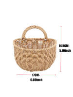 Cesta De Almacenamiento De Pared Hecha De Imitación Rattan Para Jengibre Y Ajo Cesta De Huevo Para Cocina Y Baño Ecológica Y Resistente - details 6