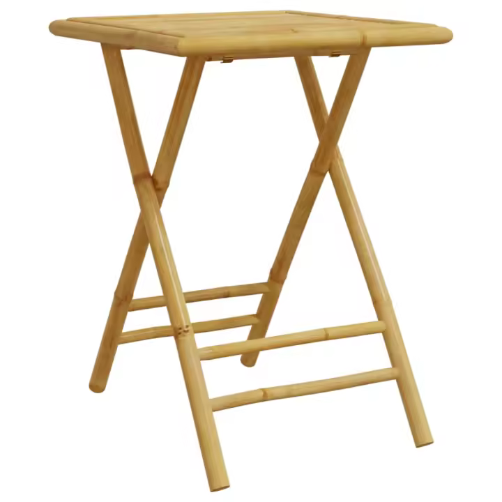 Mesa plegable de Jardín de Bambú 55x55x75 cm - 1