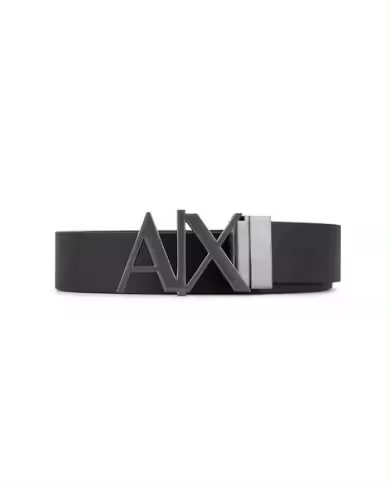 Cinturón Hombre Armani Exchange Cuero Reversible Negro Marrón - 1