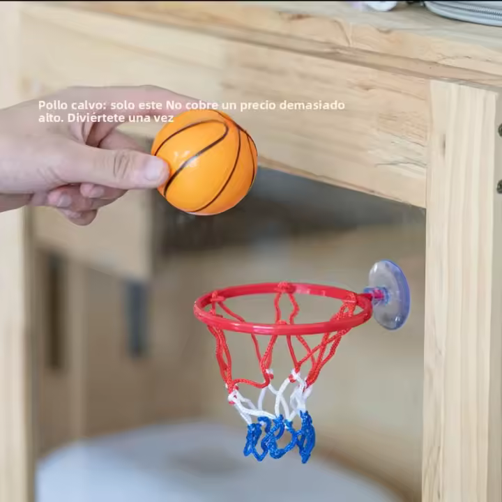 Juego De Baloncesto Pequeño Para Niños Con Bola De Goma Sólida Y Coordinación De Muñeca Juguetes Deportivos Para Ejercicio Y Juego De Tiro a La Mesa - 1