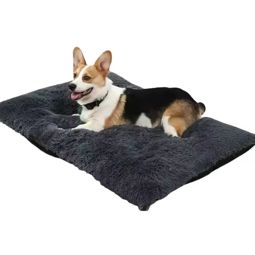 REINO MANSIDI Cama de Perro Rectangular para macotas, perros, gatos, etc. Camas de mascotas con felpa para invierno - 1