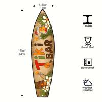 Cartel De Metal Tiki Bar Surf Estilo Americano Irregular Para Decoración De Pared Hogar Playa Club Barra Cocina Cuarto Dormitorio - details 3